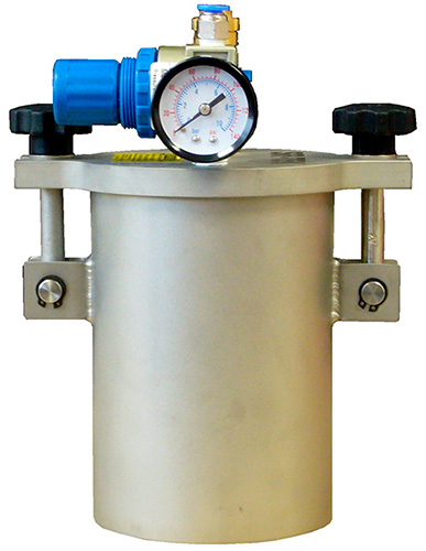 Depósito presurizado de acero inoxidable SR-TEK serie ST con manómetro y tapa superior